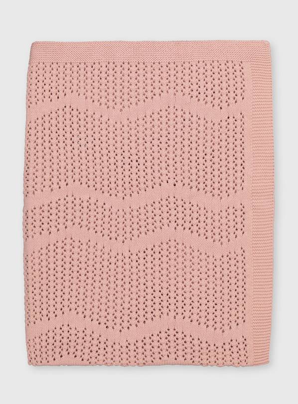 Pink Organic Cellular-Style Blanket - One Size