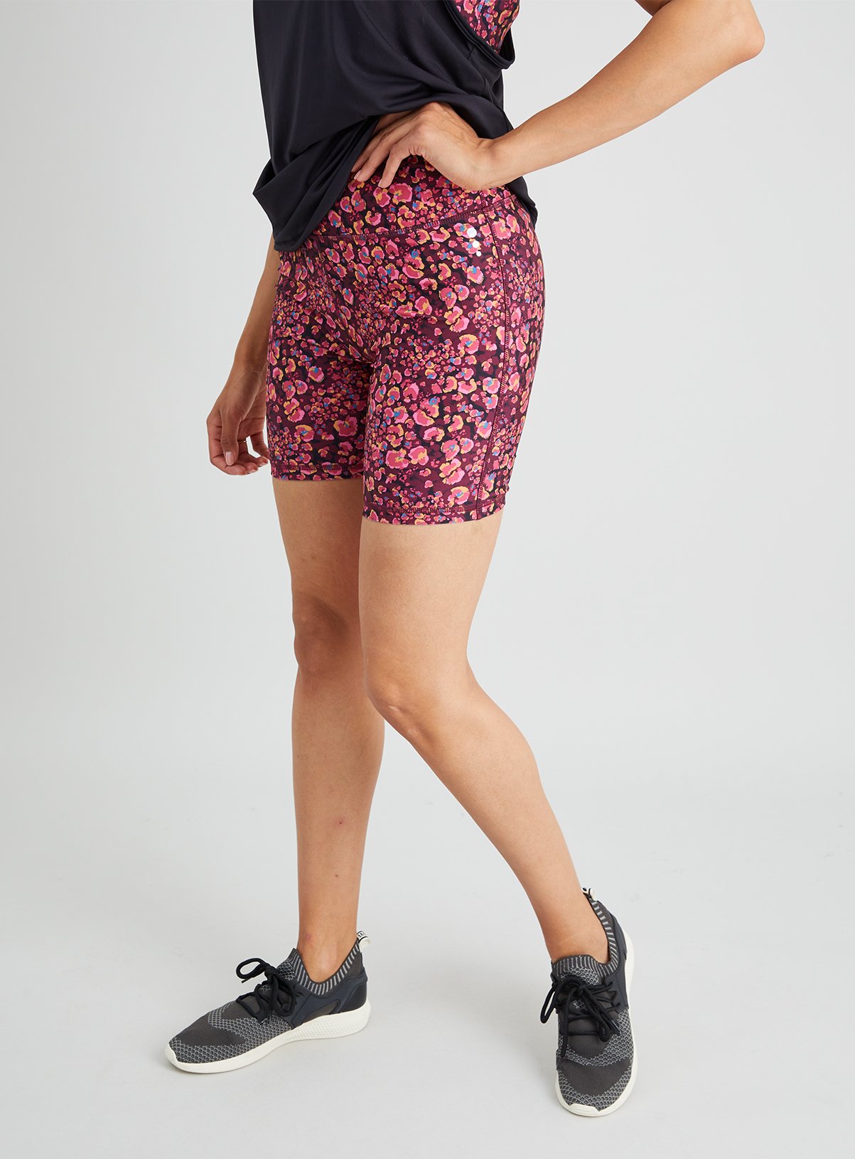 animal print cycling shorts