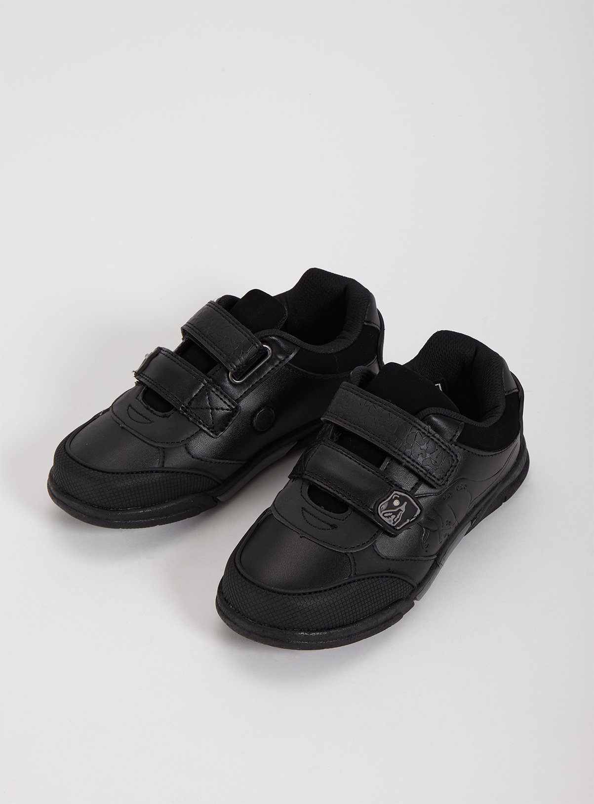 boys black leather school shoes