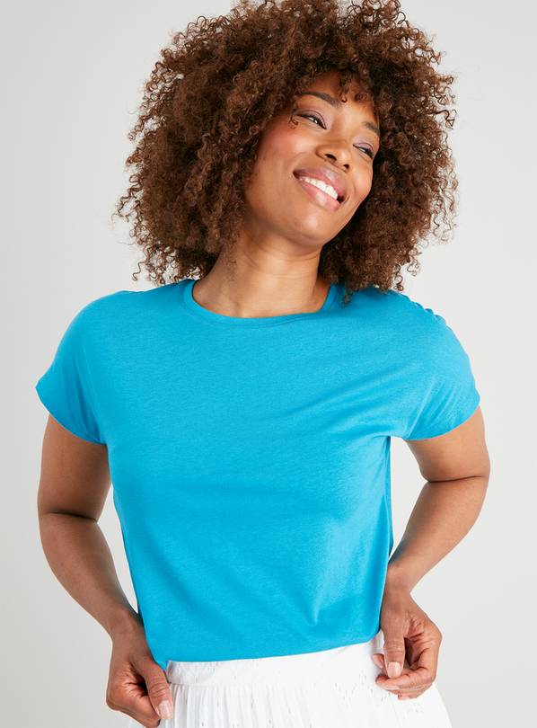 Buy Blue Relaxed Fit TShirt 18 Tshirts Argos