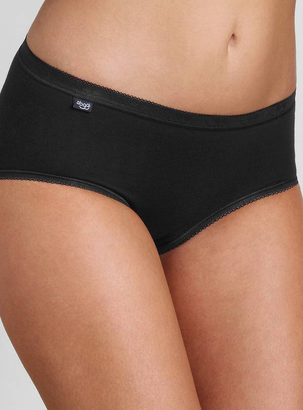 Buy SLOGGI Black Basic Midi Knickers 3 Pack 12, Knickers