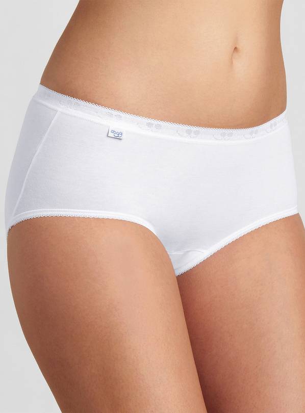 Buy SLOGGI White Basic Midi Knickers 3 Pack 22, Knickers