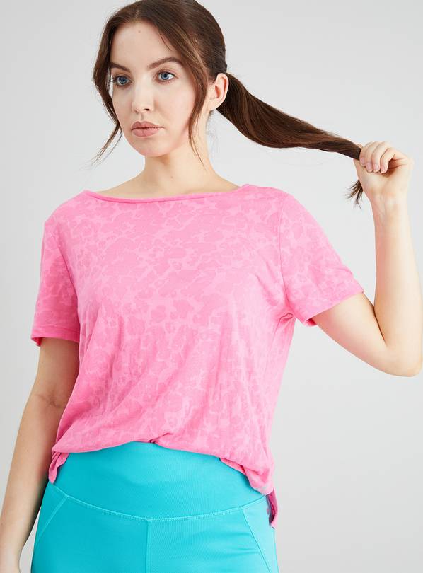 Active Pink Burnout Bar Back T-Shirt - 12