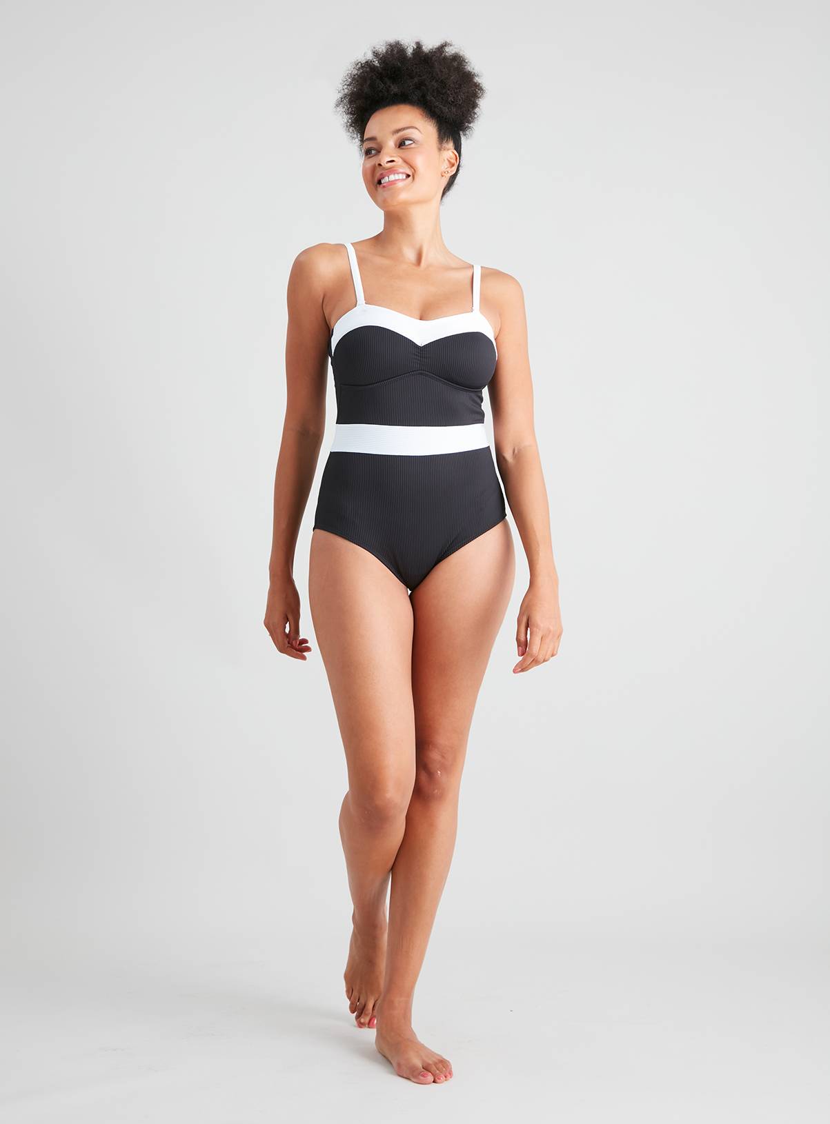 sku: Recycled Black Colourblock Suit All Season:Black:10 - Image 2
