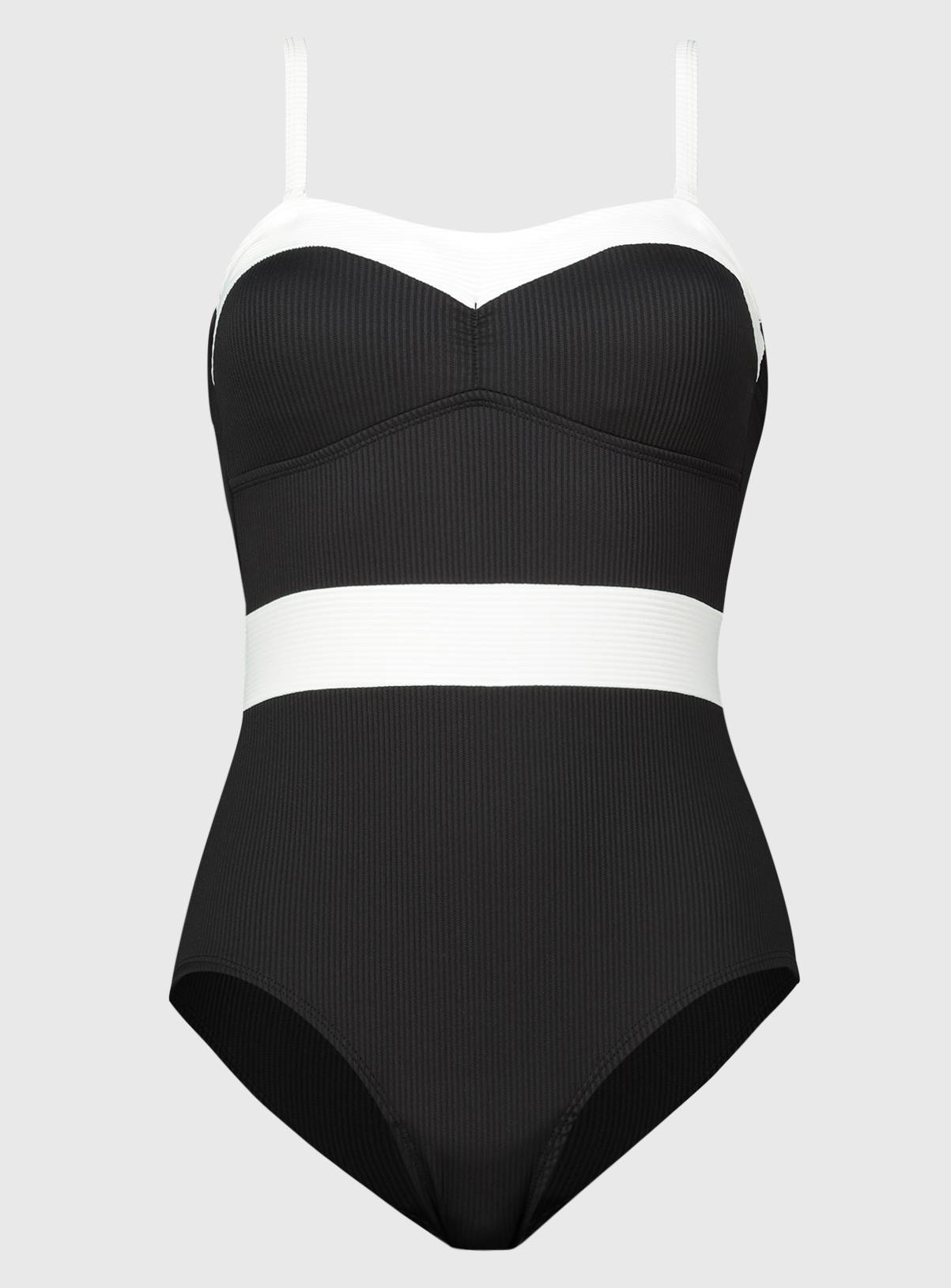 sku: Recycled Black Colourblock Suit All Season:Black:10 - Image 3