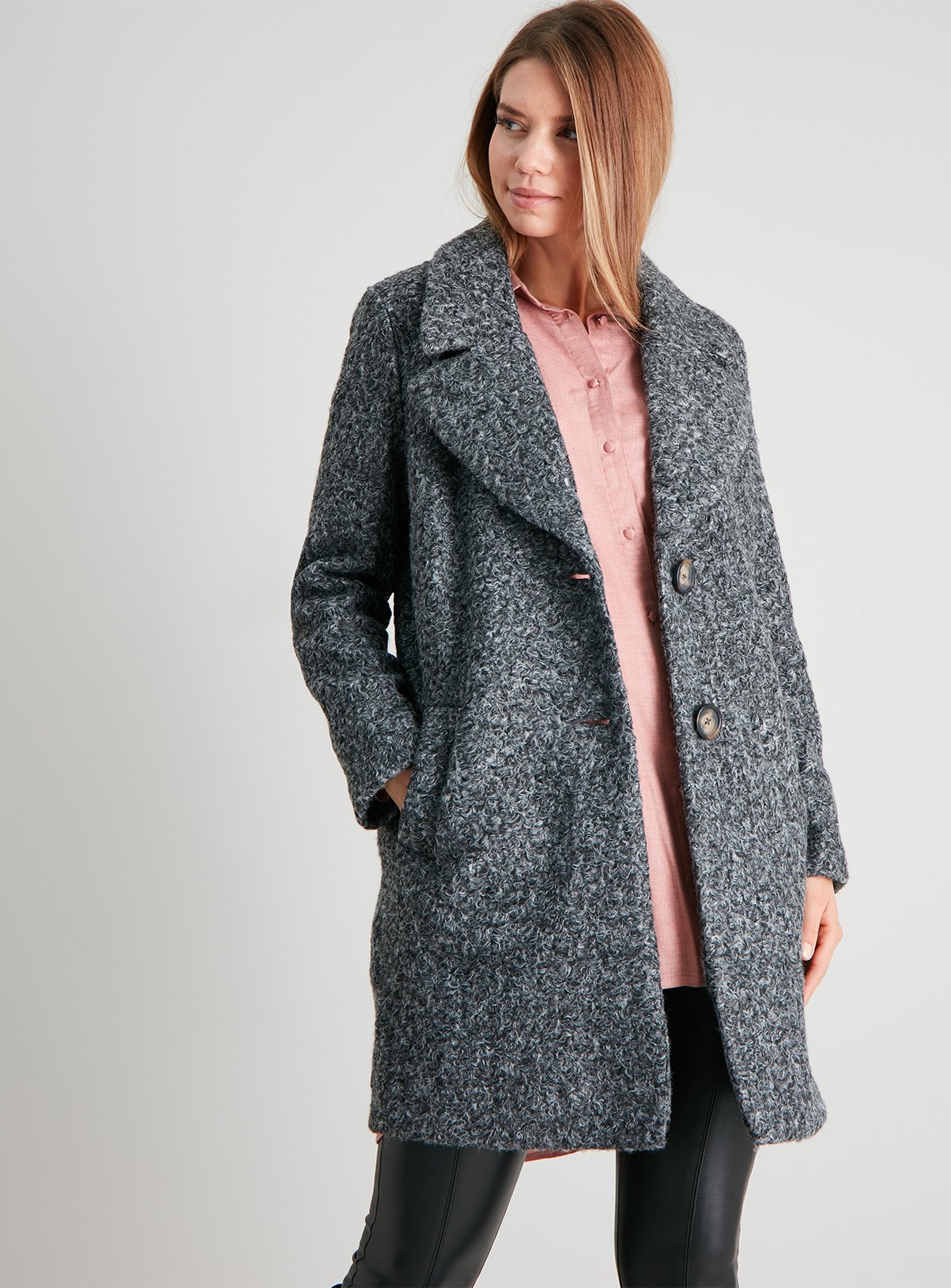 green boucle coat sainsburys