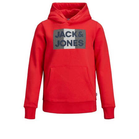 JACK & JONES Junior Red Logo Hoodie - 7-8 years