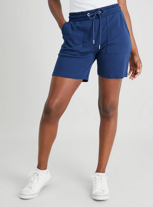 Buy Navy Jersey Shorts - 10 | Shorts | Argos