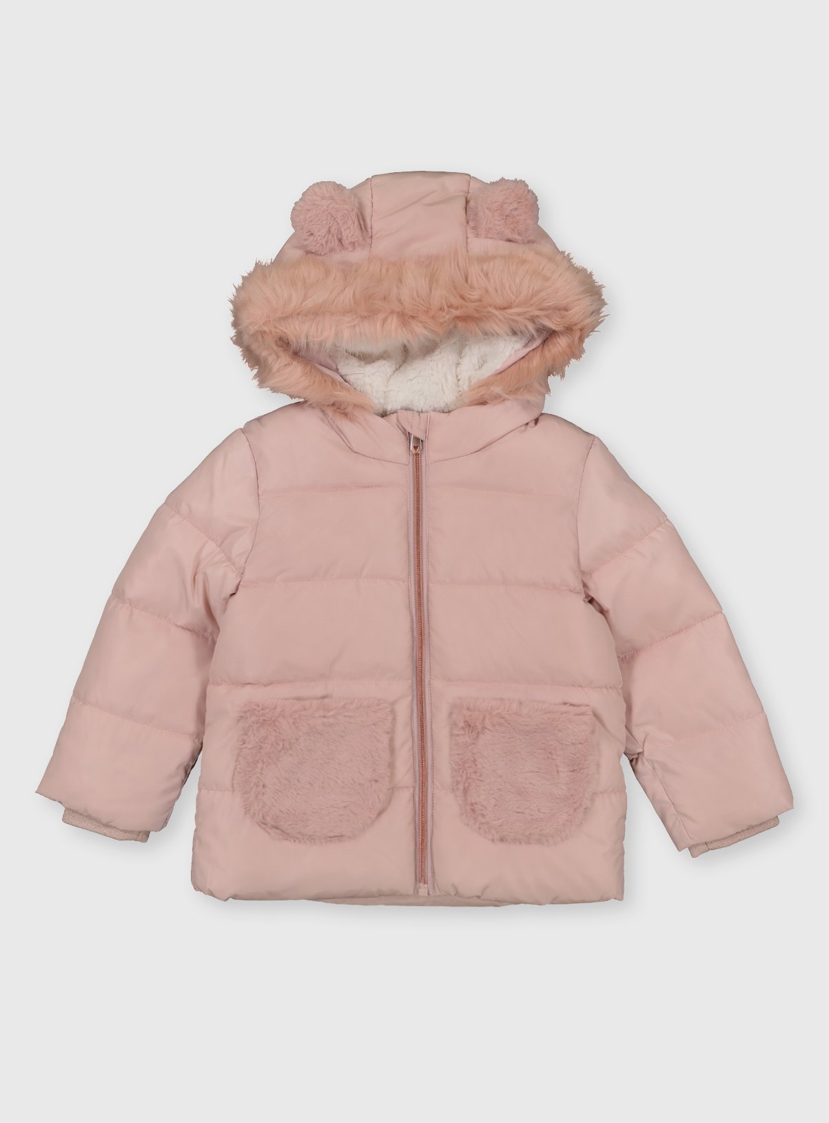 Pink Shower Resistant Hooded Coat review