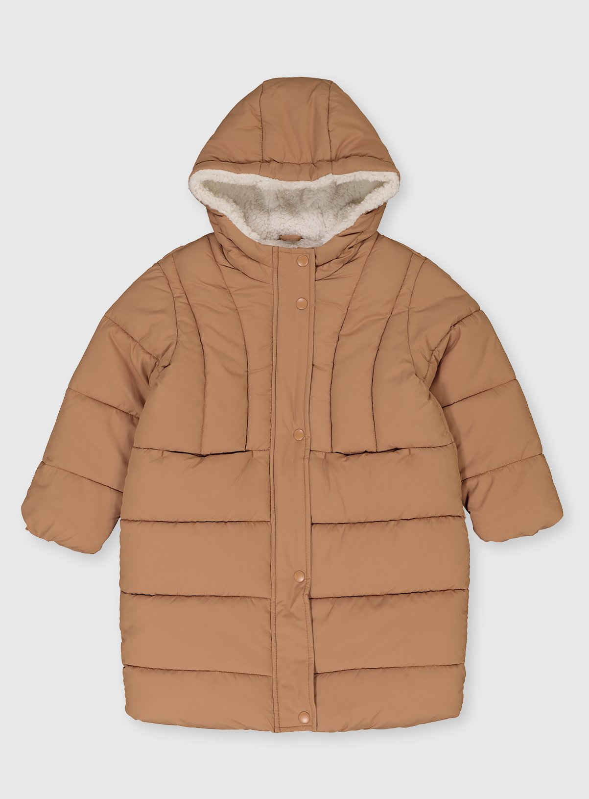 Tan Longline Puffer Coat review