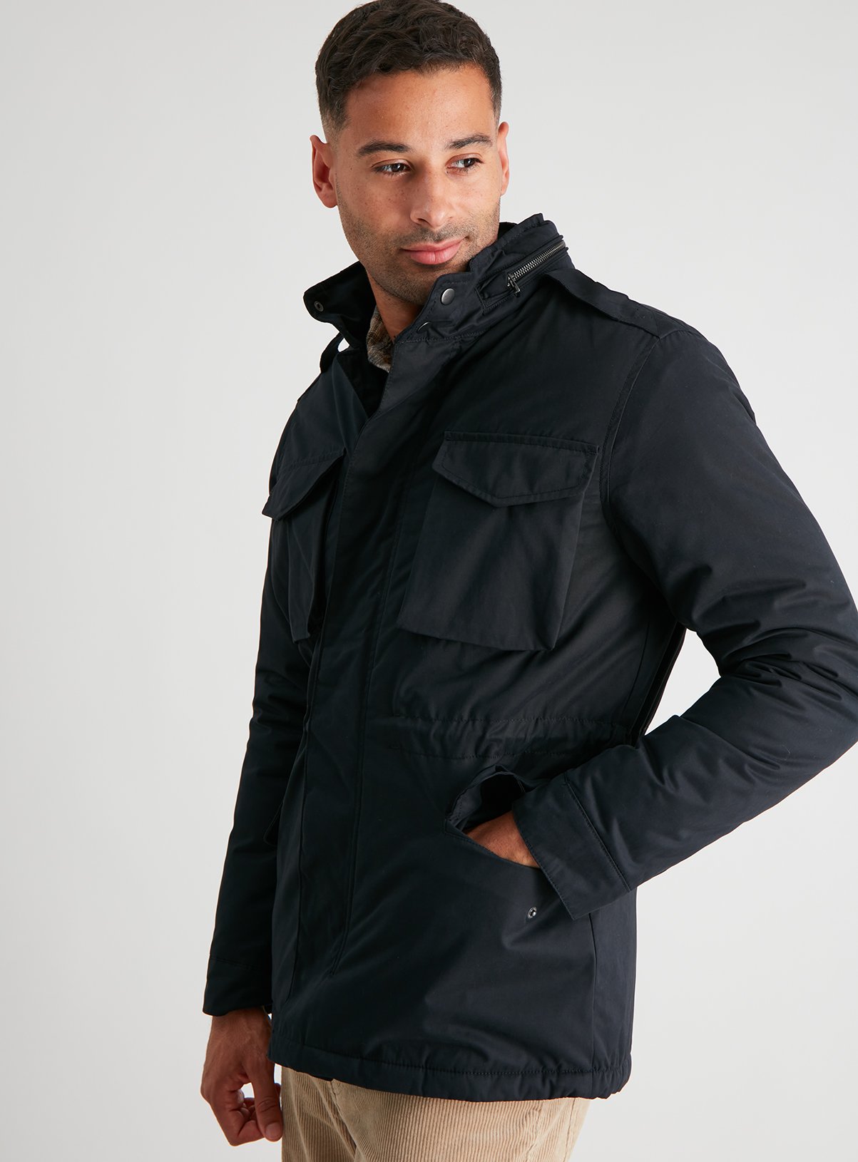 Black Shower Resistant Hooded Coat review