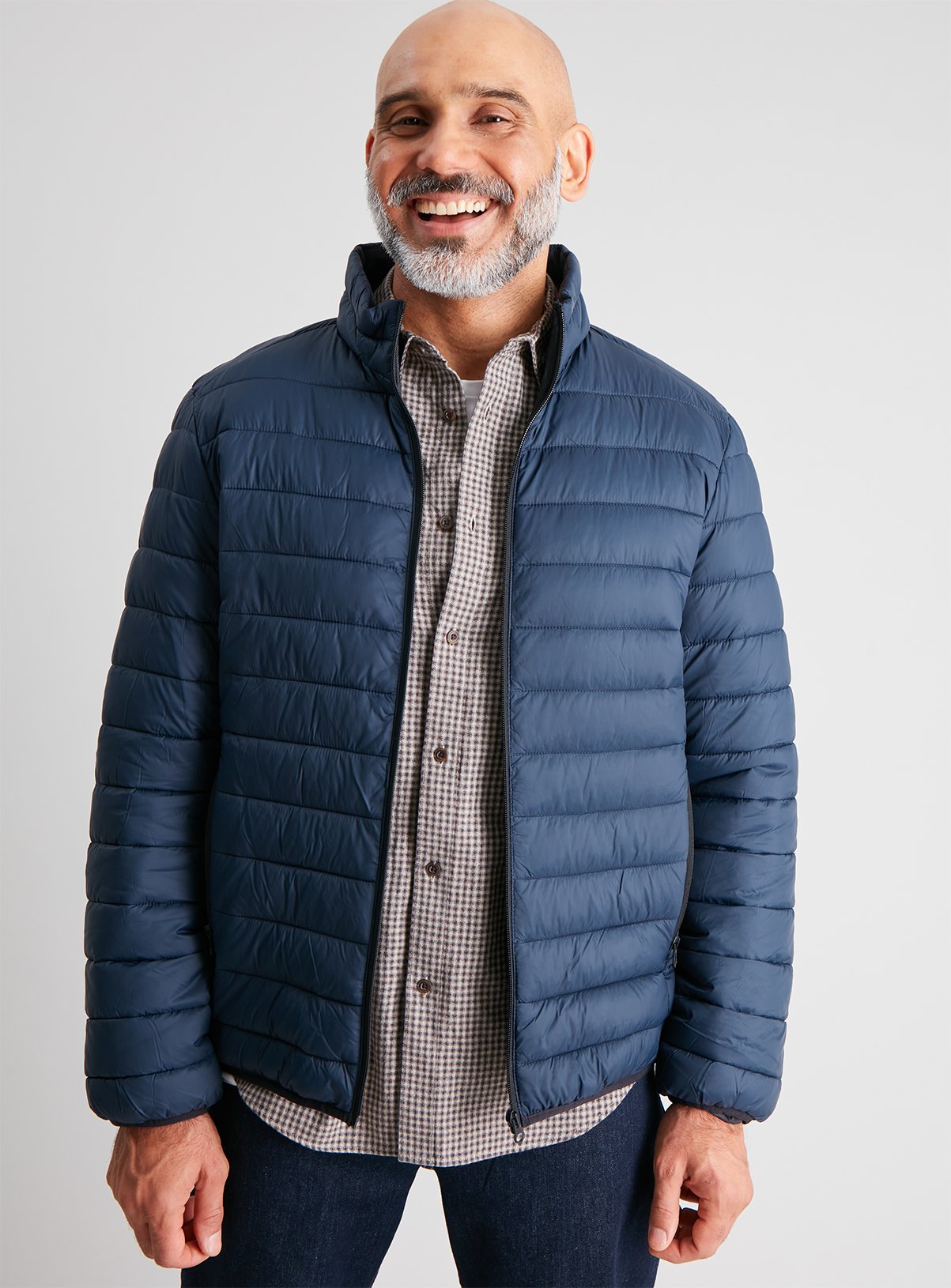 mens navy puffer jacket