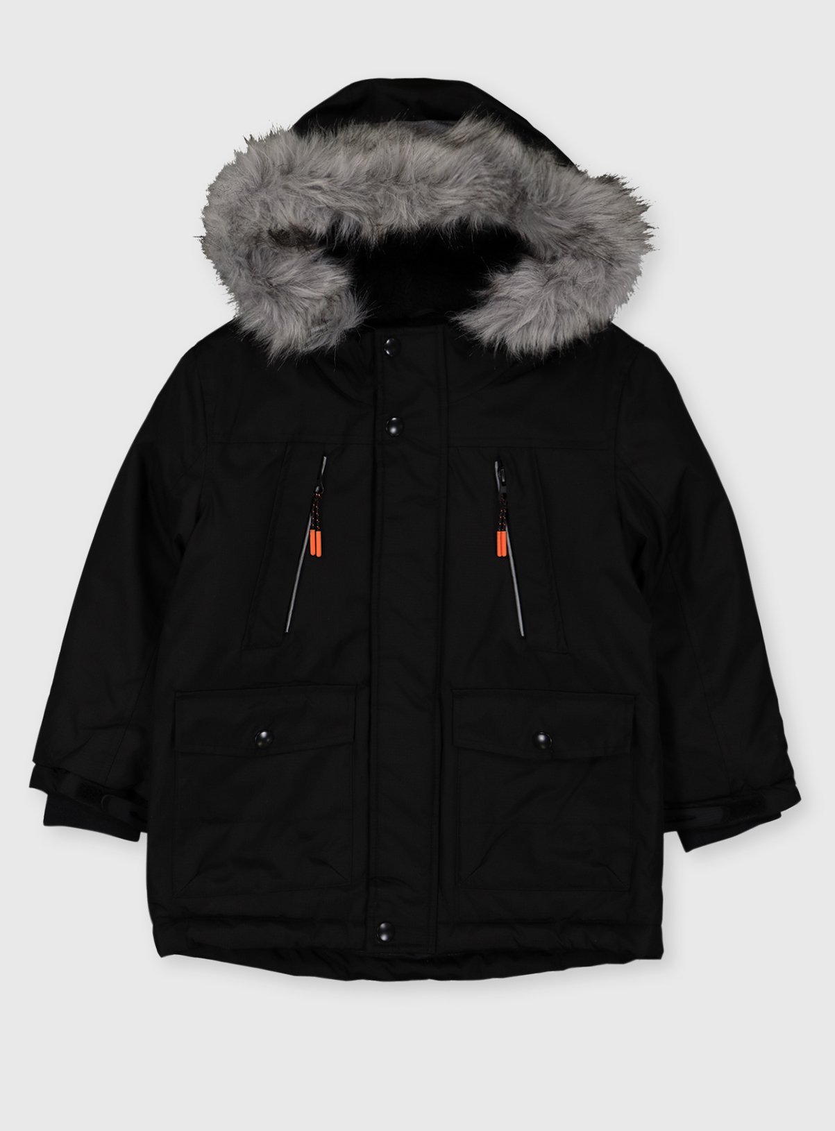 Black Shower Resistant Parka Coat review