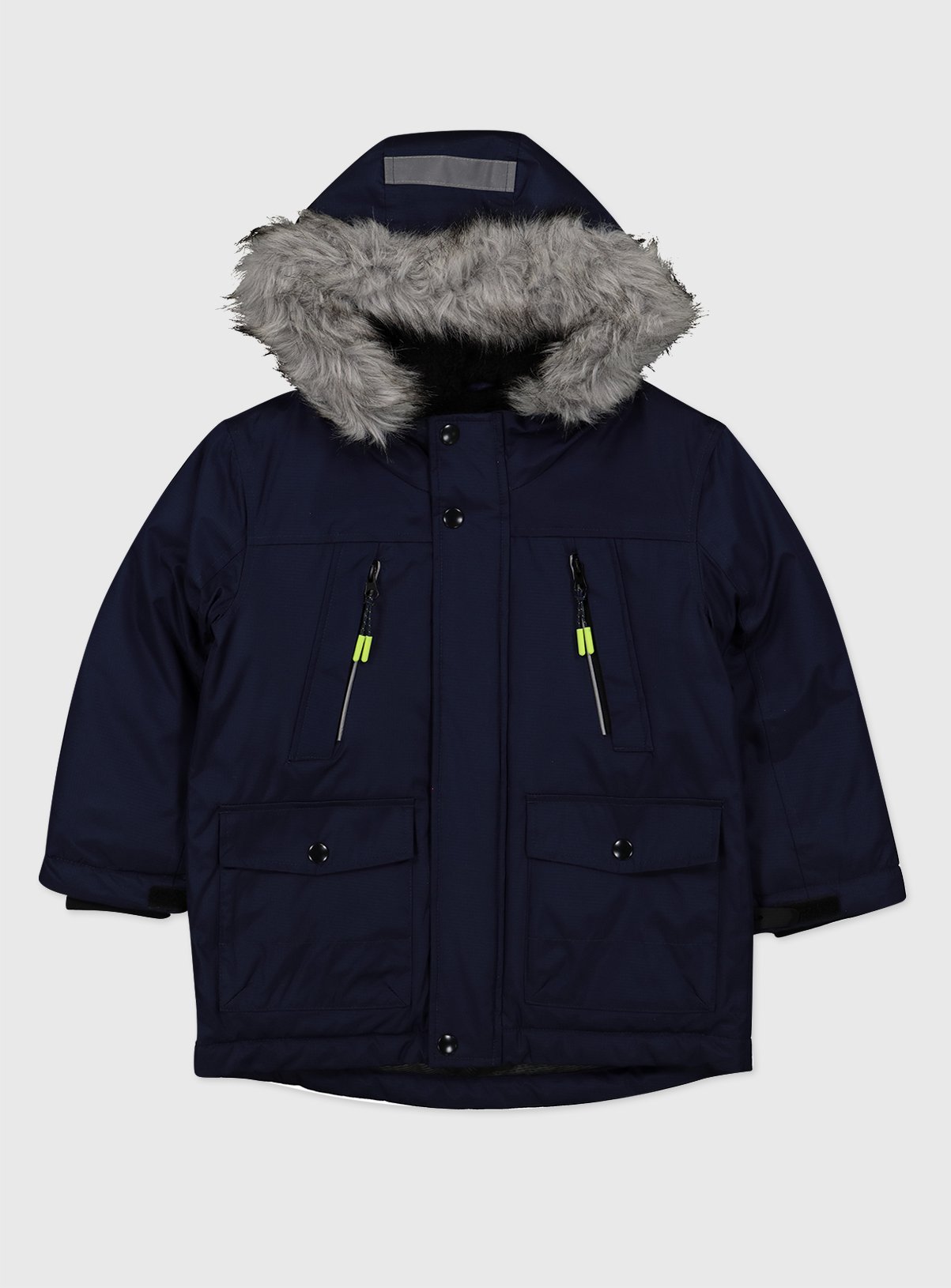 Navy Shower Resistant Parka Coat review