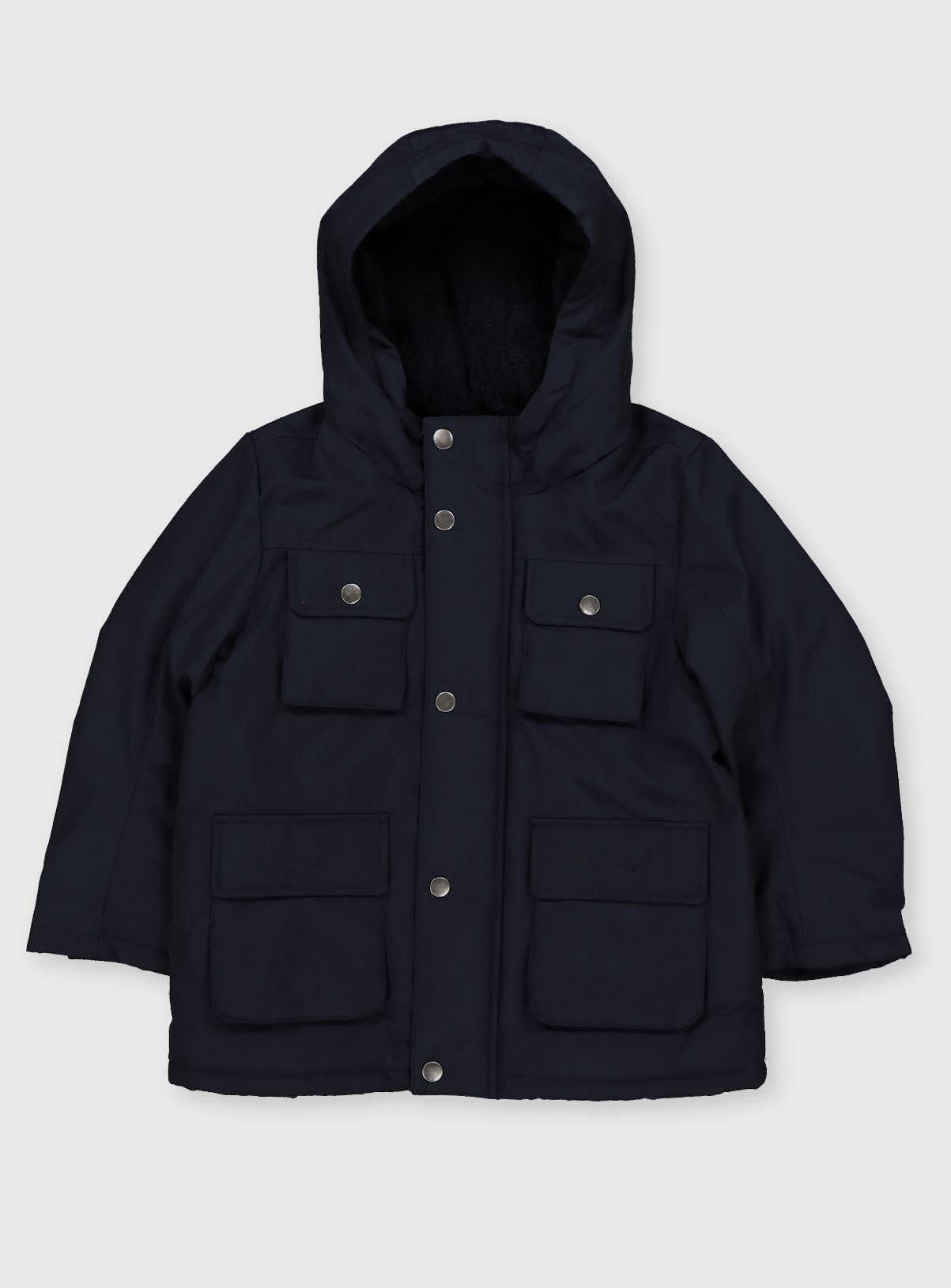 Navy Shower Resistant Hooded Coat review