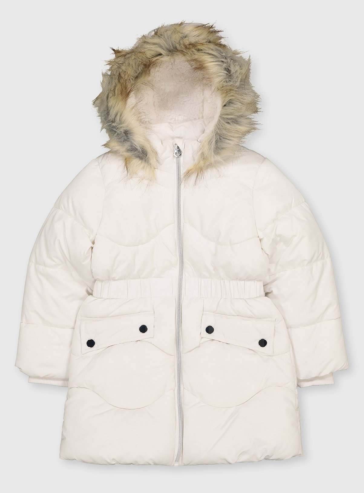 Cream Hooded Puffer Coat review