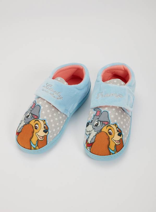 Disney Lady & The Tramp Blue Slippers - 6-7 Infant