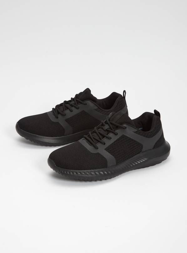 Black Active Lace Up Trainers - 4