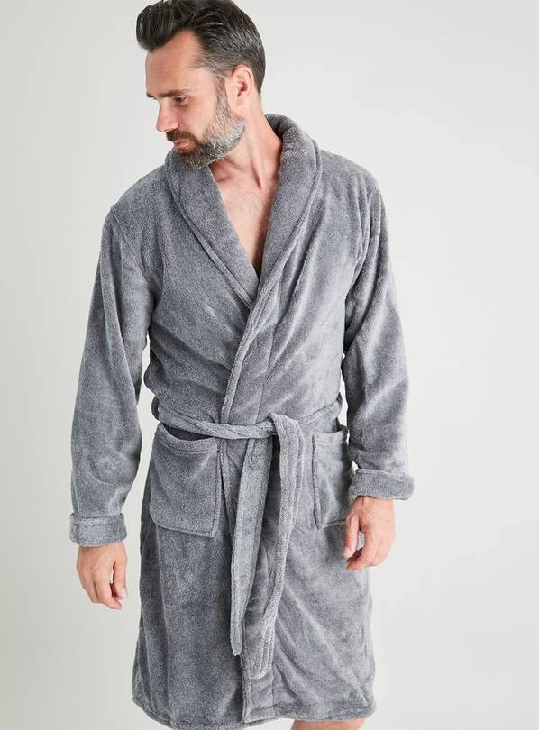 Grey Soft Dressing Gown - XS