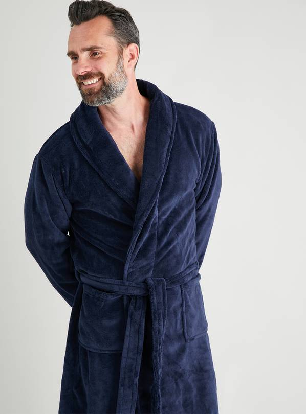 Buy Navy Soft Dressing Gown XS Dressing gowns Argos