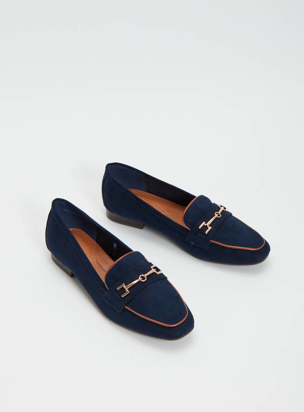 Sole Comfort Navy Snaffle Loafer - 8