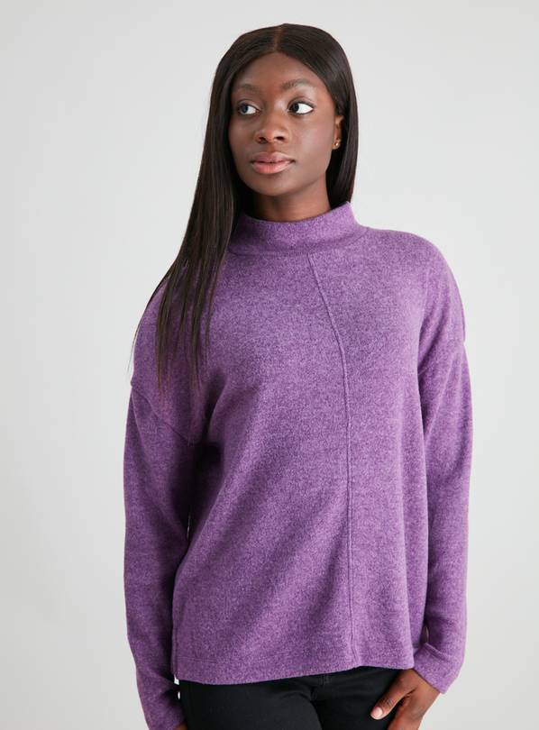 Purple Soft Touch High Neck Top - 14