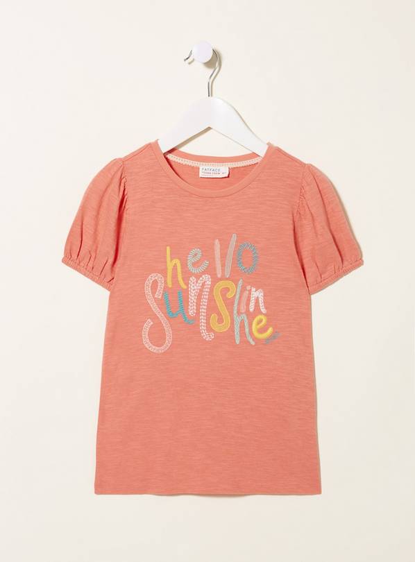 FATFACE Coral Sunshine Graphic T-Shirt - 5-6 years