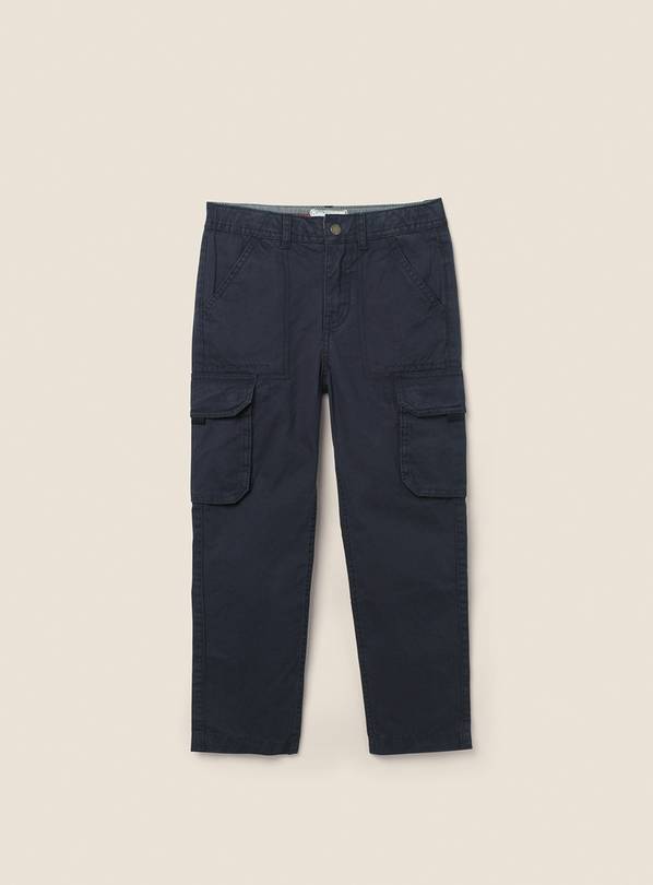 FATFACE Hutton Navy Cargo Trousers - 3 years