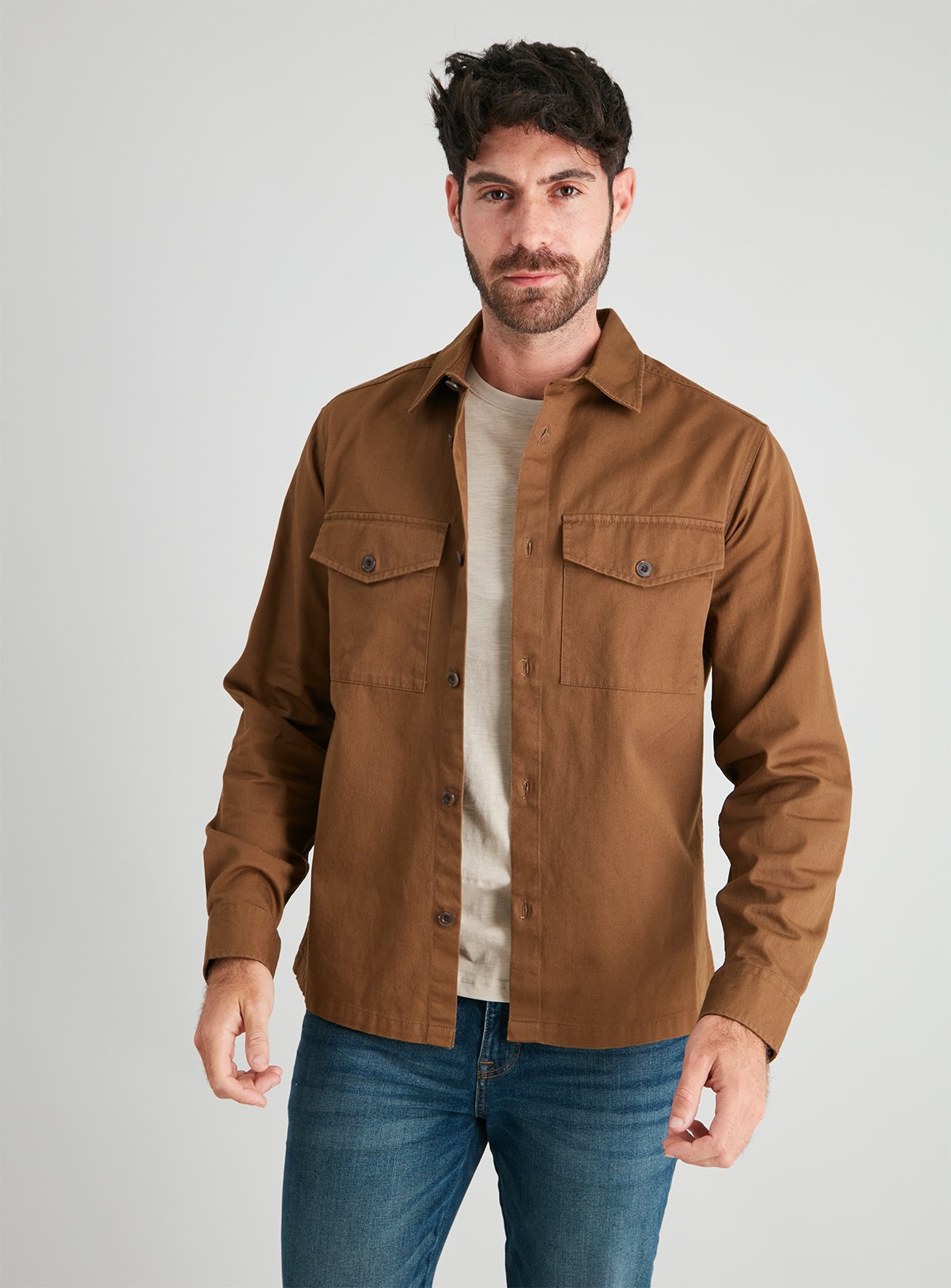 Brown Twill Regular Fit Overshirt review