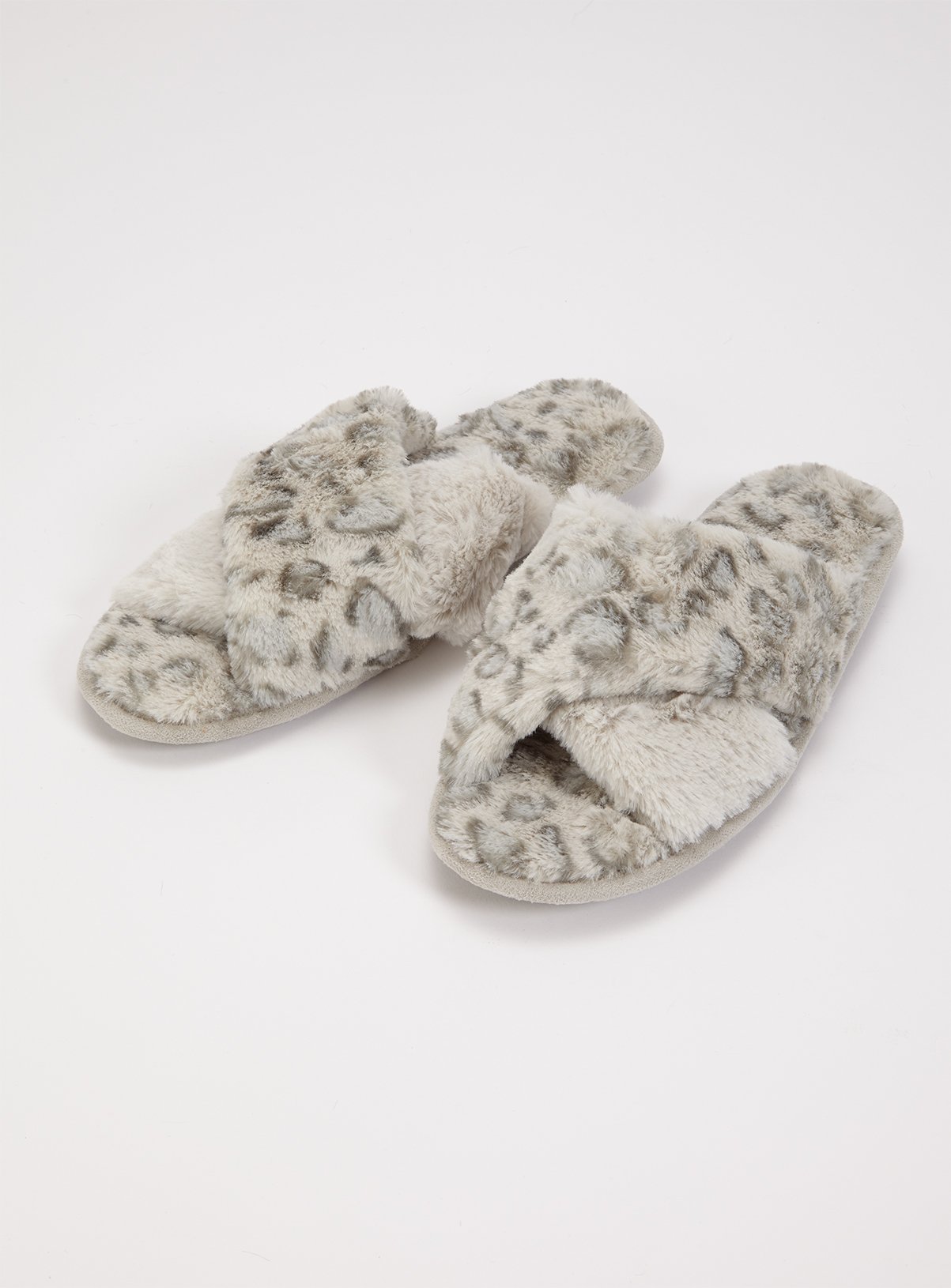 leopard print slider slippers