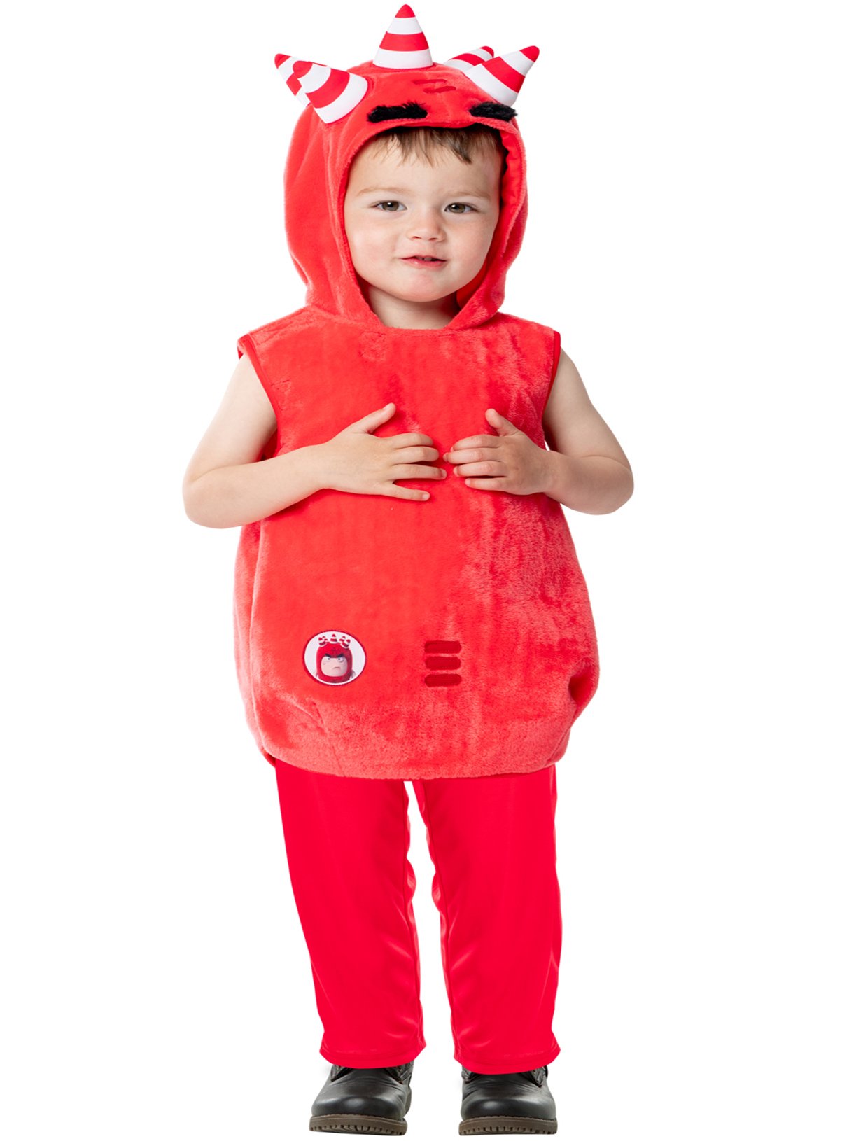Oddbods Fuse Kids Fur Costume Red