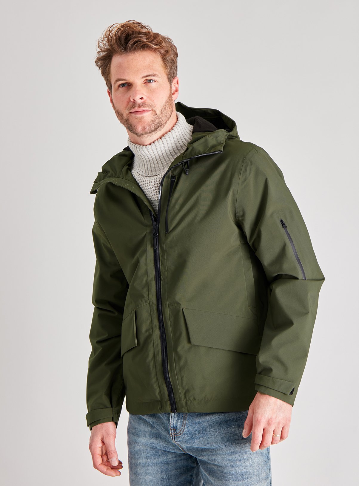 Khaki Hooded Waterproof Jacket review