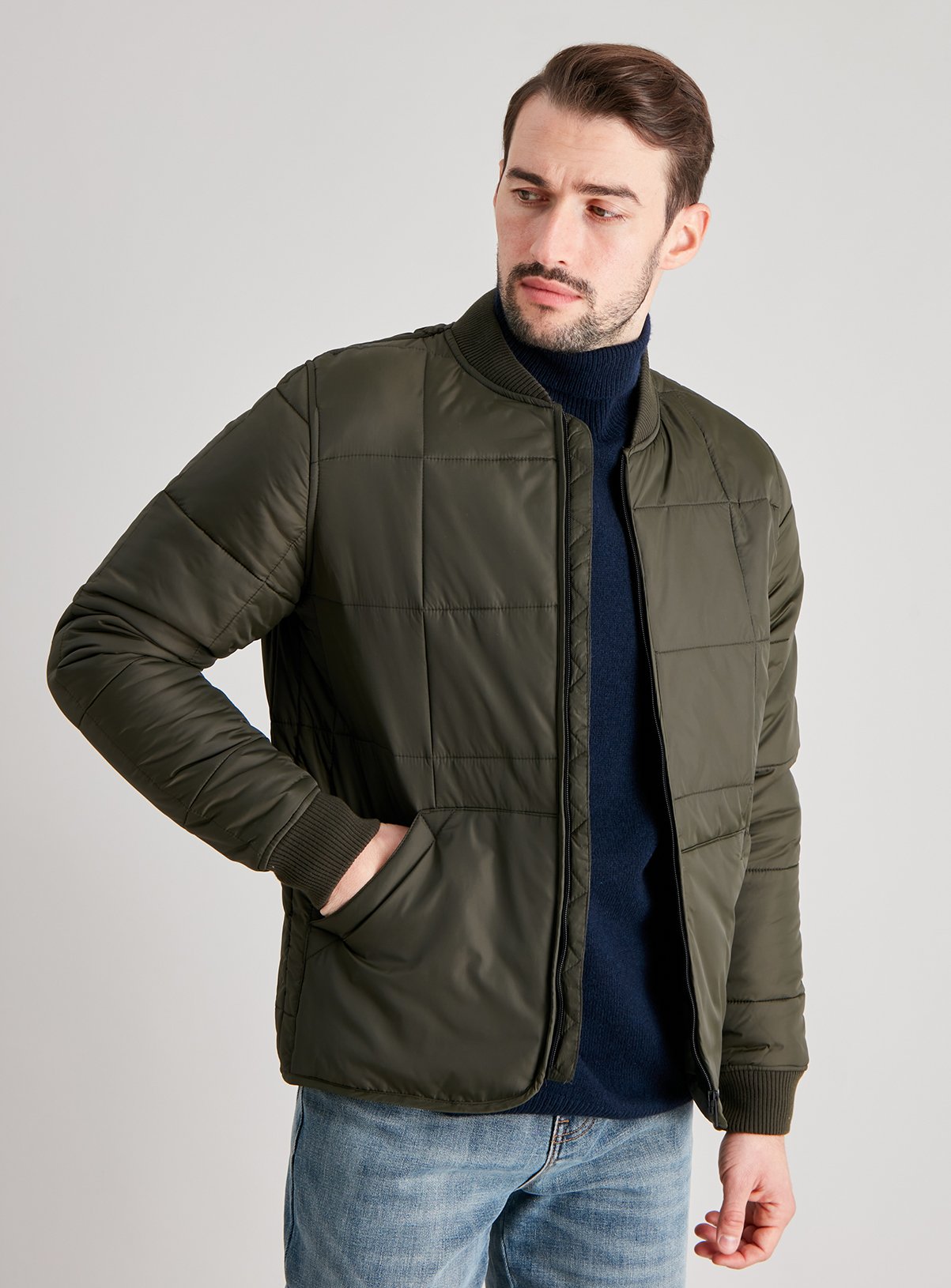 Khaki Shower Resistant Quilted Jacket review