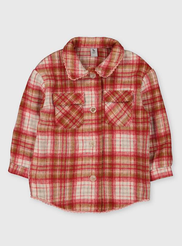 Red Check Shacket - 1-1.5 years