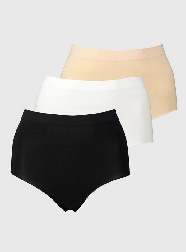 Assorted Seamless Full Knickers 3 Pack - M/L