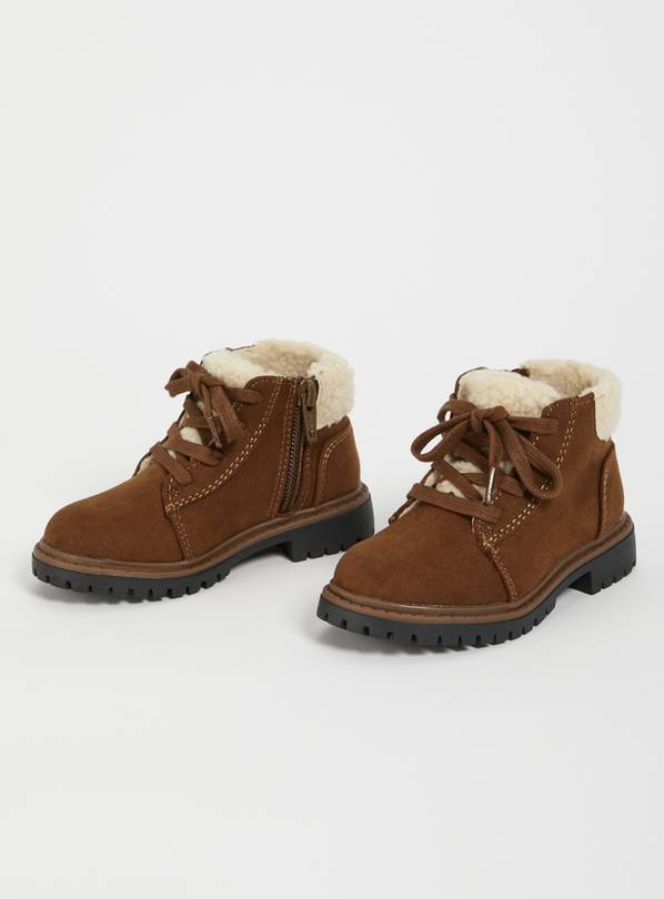 Brown Borg Lined Boots - 5 Infant