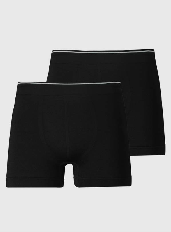 Black Seamless Hipsters 2 Pack - L