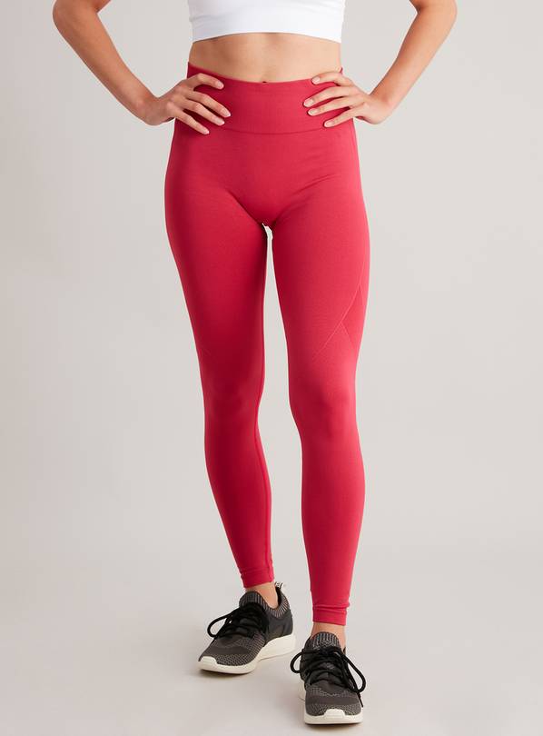 Active Pink Seamless Leggings - L