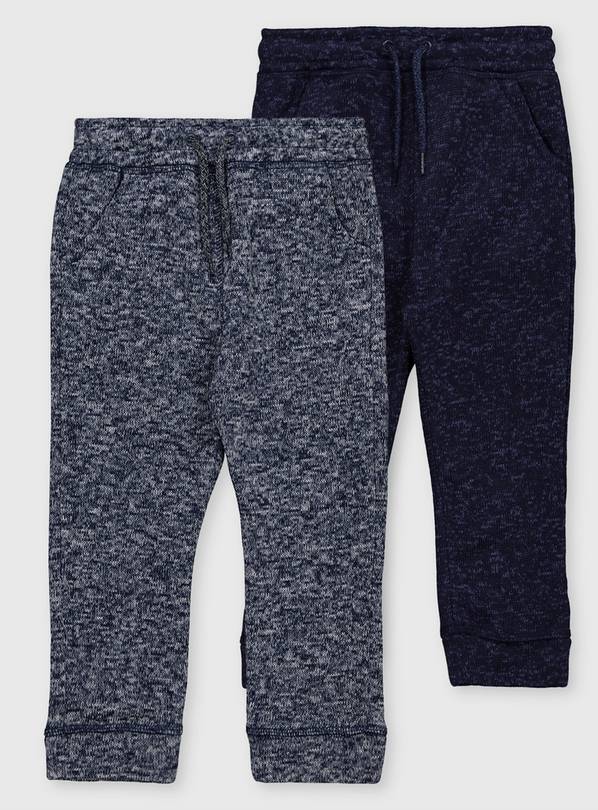 Navy Twist Knit Joggers 2 Pack - 3-4 years