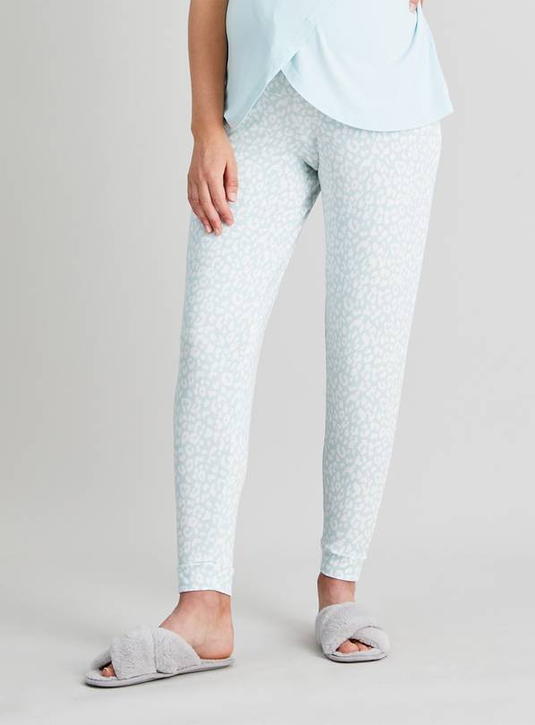 MATERNITY Blue Leopard Print Pyjama Bottoms - 8