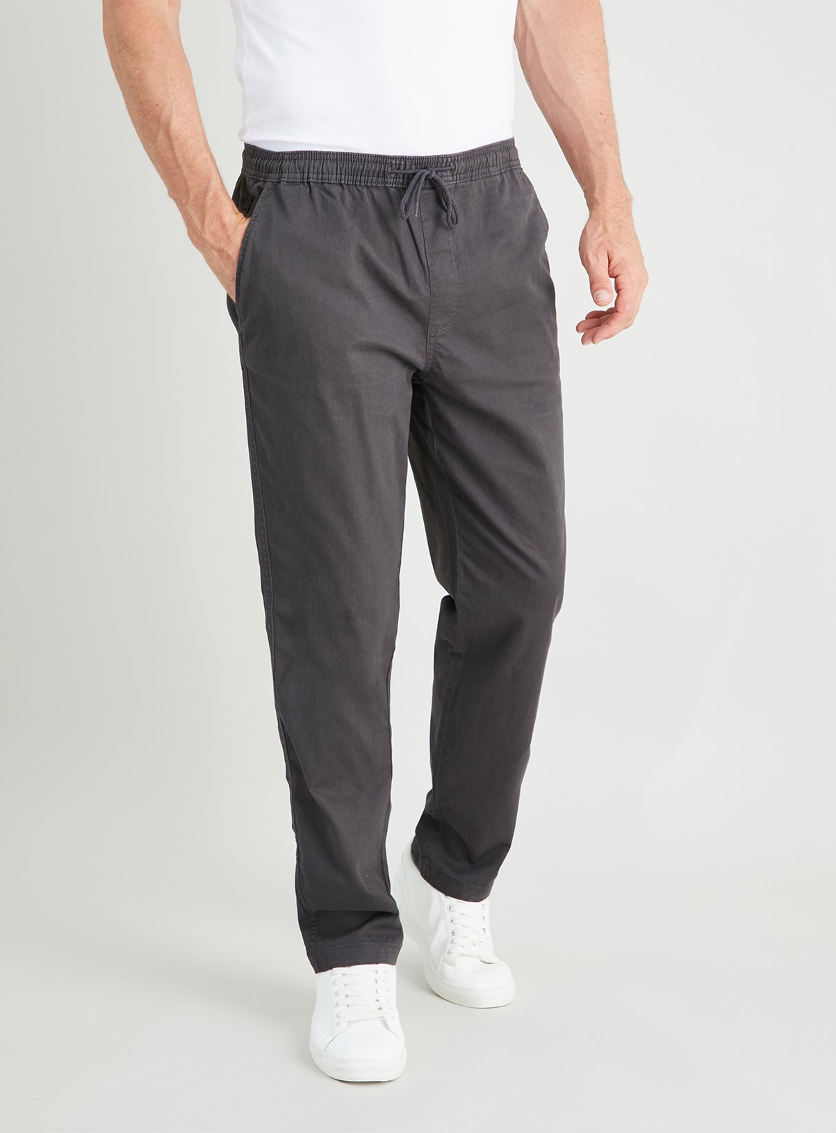 charcoal chinos