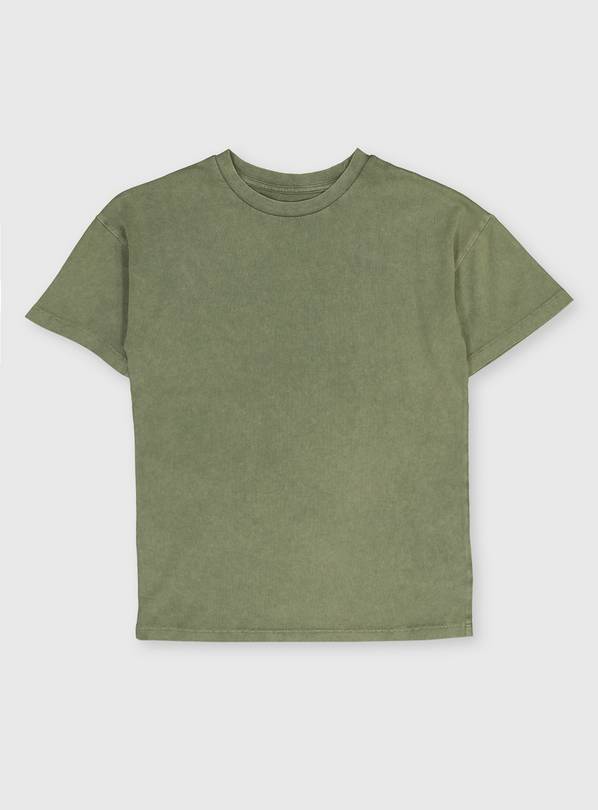 TEEN Khaki Acid Wash T-Shirt - 8 years