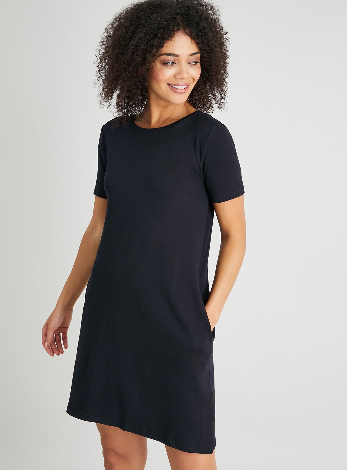 cheap black t shirt dress