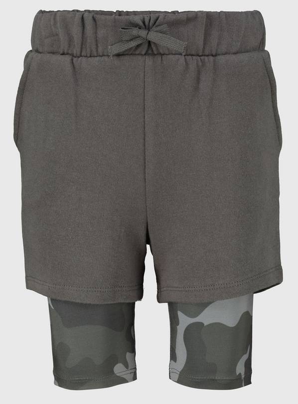 Active Grey Camouflage Shorts - 8 years