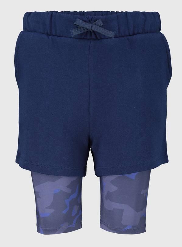 Active Navy Camouflage Shorts - 5 years