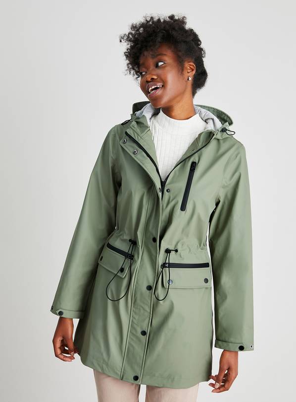 Buy Sage Green Waterproof Hooded Raincoat 16 Coats Tu