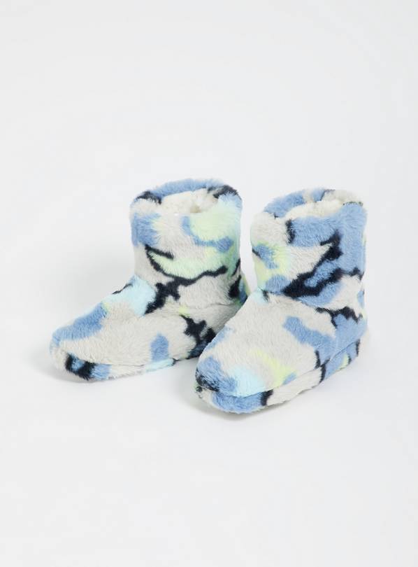 Blue Camouflage Slipper Boot - 1-2
