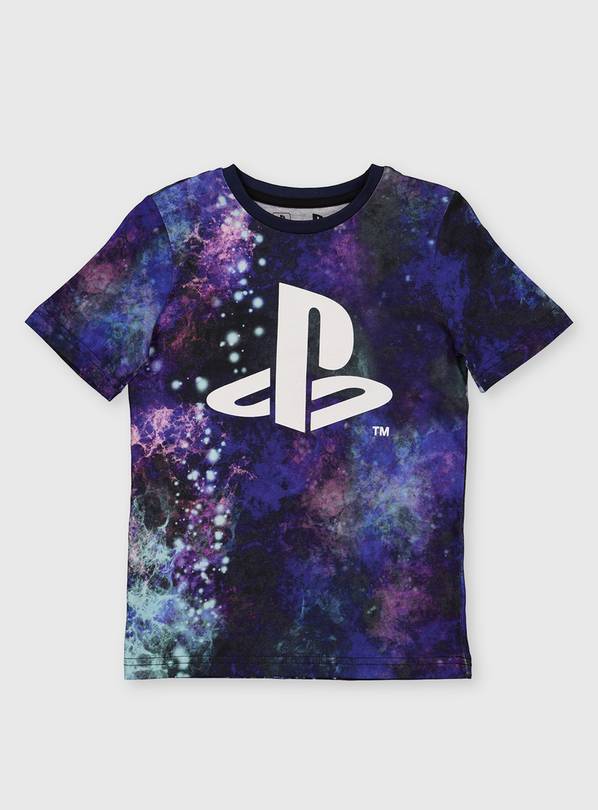 PlayStation Purple Galaxy Print T-Shirt - 5 years