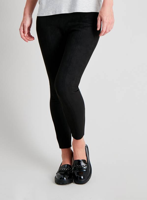 Faux suede cheap leggings black