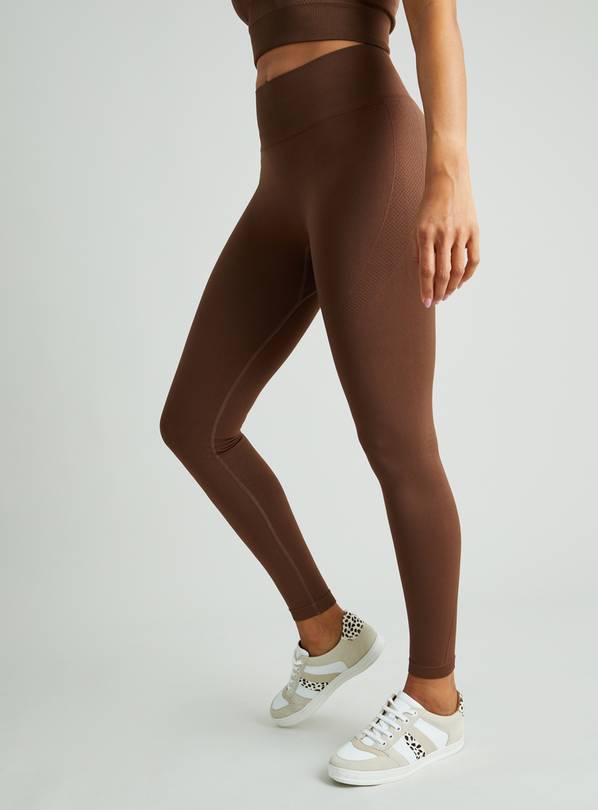 Buy Active Dark Brown Seamless Coord Leggings L Leggings Tu